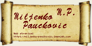 Miljenko Paučković vizit kartica